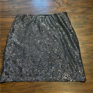 Silver Reflective Disco Mini H&M Mini Skirt